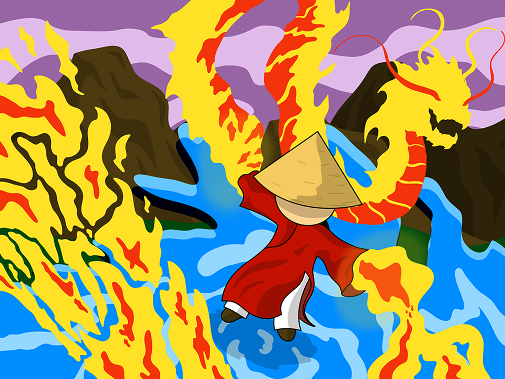 Lino Print Mixed Media