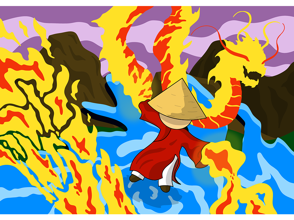 Lino Print Mixed Media